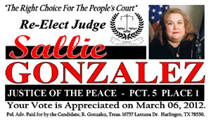 Sallie Gonzales for Justice Of the Peace